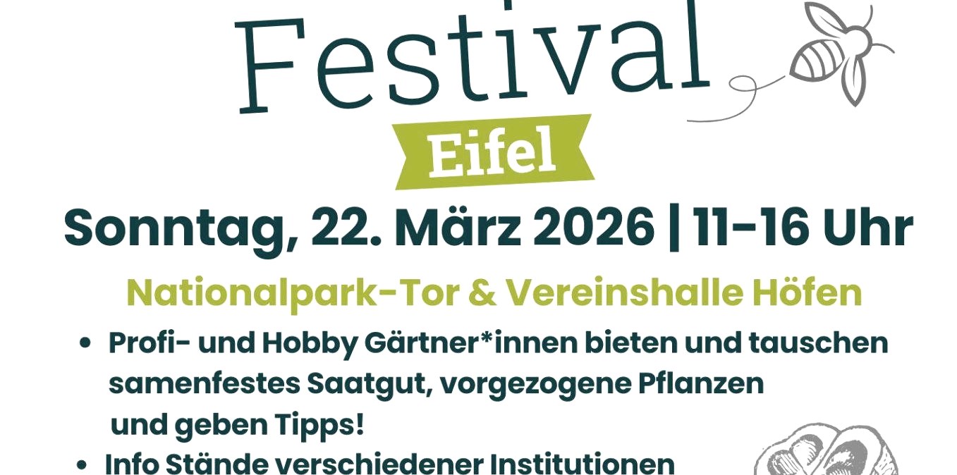 Saatgut Festival 2026, © Stadt Monschau Saatgut Festival 2026, © Stadt Monschau