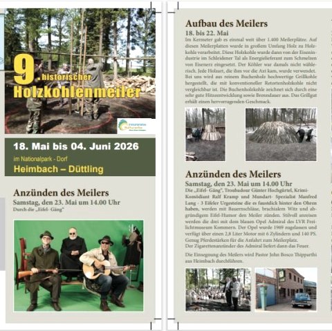 Flyer 9. historischer Holzkohlemeiler, © Gerd Linden Flyer 9. historischer Holzkohlemeiler, © Gerd Linden