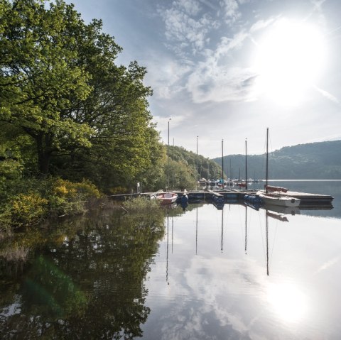 Boten op de Rursee, © StädteRegion Aachen Boten op de Rursee, © StädteRegion Aachen
