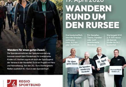 Spendenwanderung rund um den Rursee, © Regiosportbund Aachen e.V. Spendenwanderung rund um den Rursee, © Regiosportbund Aachen e.V.