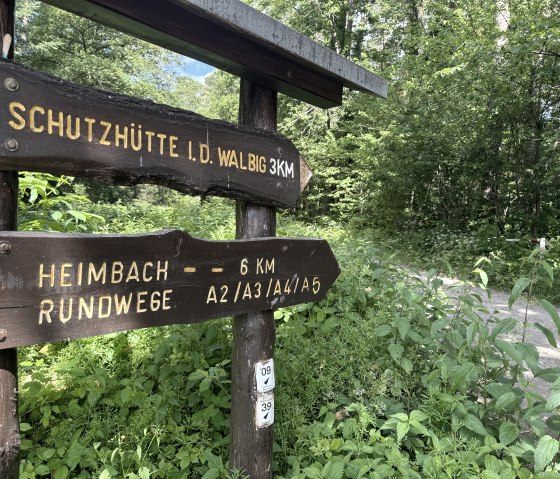 Hiking sign, © Rureifel-Tourismus e.V., Dennis Winands Hiking sign, © Rureifel-Tourismus e.V., Dennis Winands