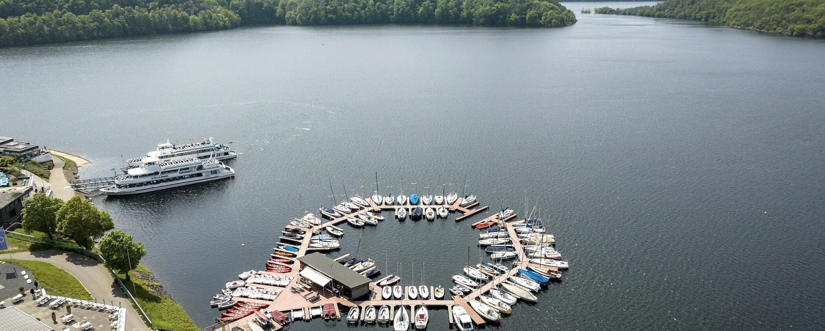 Anlegestelle Schwammenauel, © Eifel-Tourismus GmbH, Dominik Ketz Anlegestelle Schwammenauel, © Eifel-Tourismus GmbH, Dominik Ketz