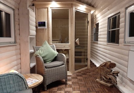 Blick in den Saunawagen, © Familie Bongartz Blick in den Saunawagen, © Familie Bongartz