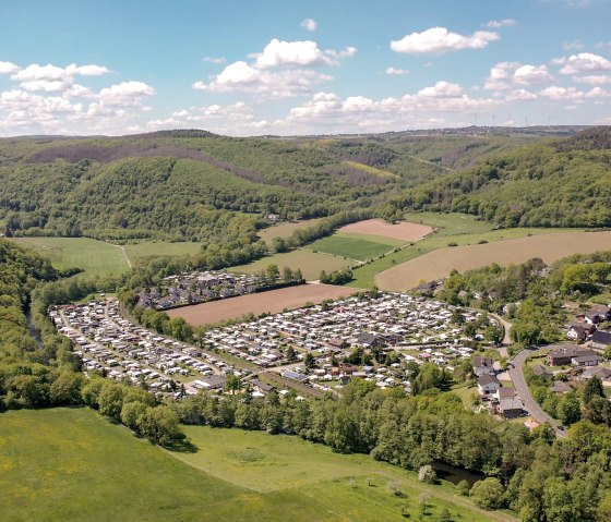Vue aérienne du camping d'Hetzingen, © Campingplatz Hetzingen