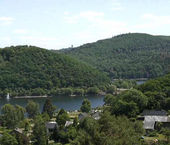 Terrasse: Blick auf den Rursee, &copy; B. Serwas
