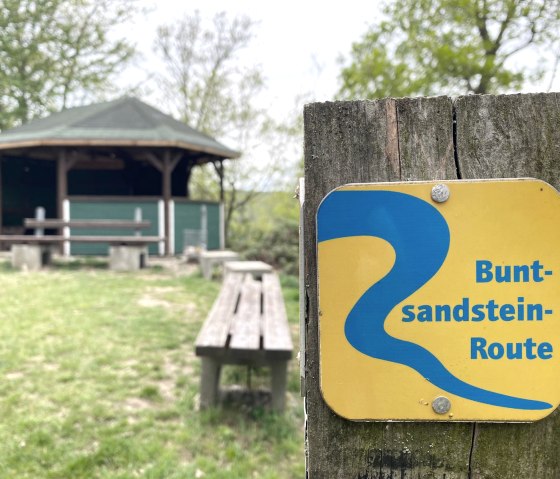 Markierungszeichen Buntsandsteinroute, &copy; Kerstin Wielsp&uuml;tz