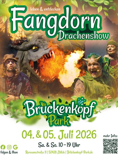 Fangdorn - Drachenshow im Brückenkopf-Park
