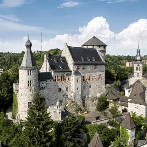 Vue a&eacute;rienne du ch&acirc;teau de Stolberg, &copy; St&auml;dteRegion Aachen