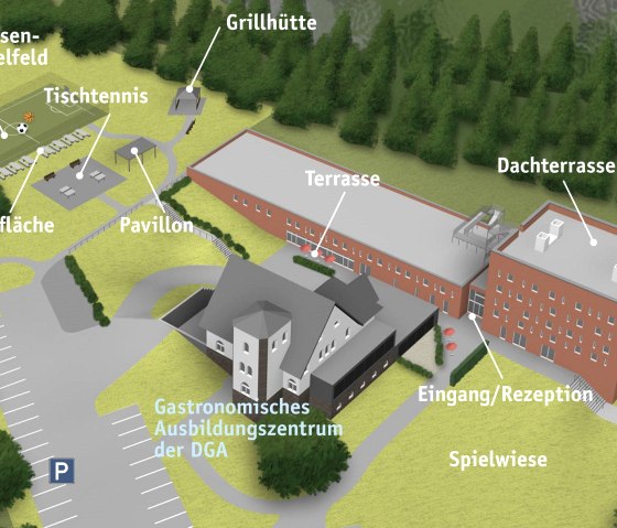Lageplan Jugendherberge Nideggen, &copy; Jugendherberge Nideggen L. Dahmen