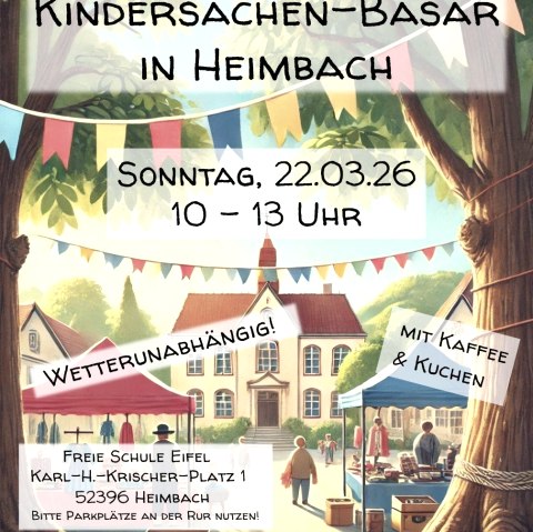 Kindersachen-Flohmarkt, &copy; Elterninitiative - Freie Schule Eifel & Wildkatzen - Heimbach