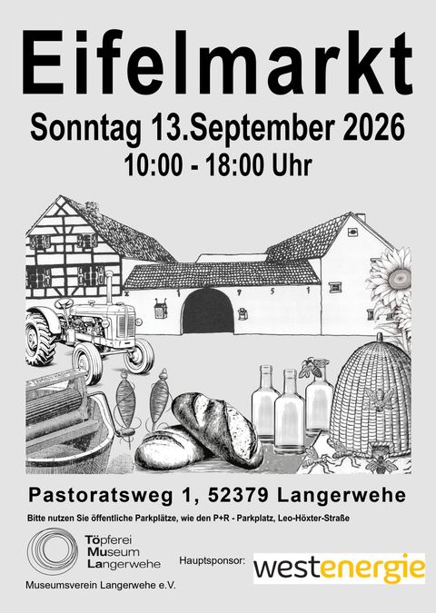 Plakat Eifelmarkt im und um das Töpfereimuseum