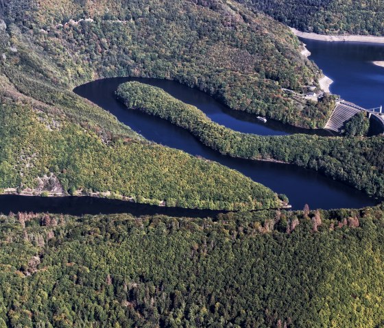 The destination: the Urft dam, © Rureifel Tourismus e.V. - Dennis Winands