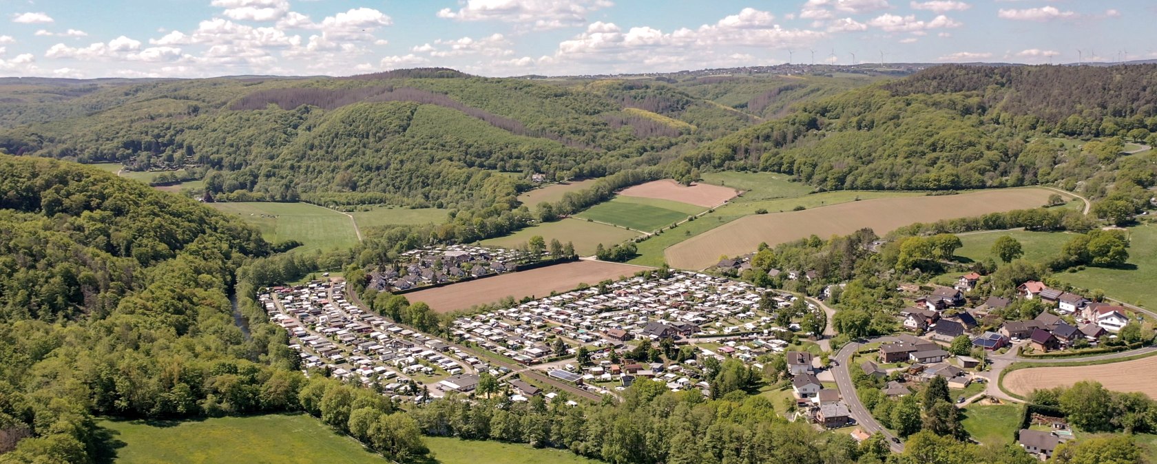 Vue aérienne du camping d'Hetzingen, © Campingplatz Hetzingen