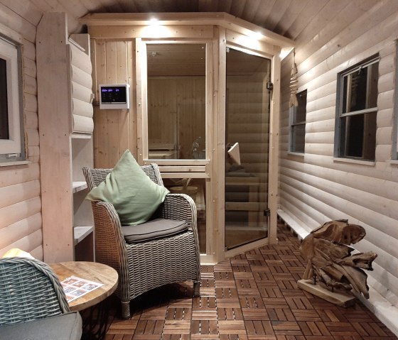 Blick in den Saunawagen, &copy; Familie Bongartz