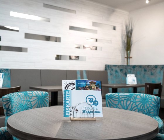 Ice cream parlor inside